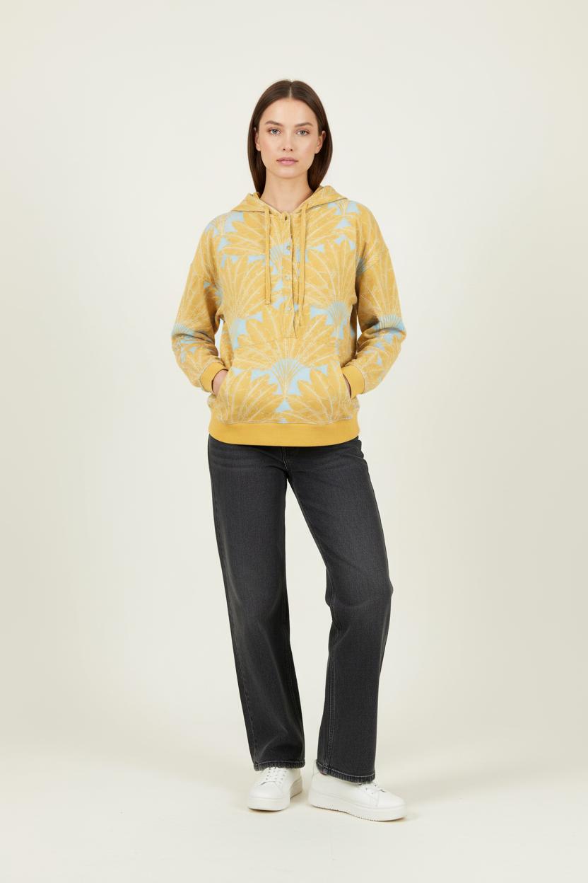 Sweat à Capuche Jaune et Bleu - Taille S/36 de la marque Wild | PARAD86136 - Vendu par Paradigme - Image 1