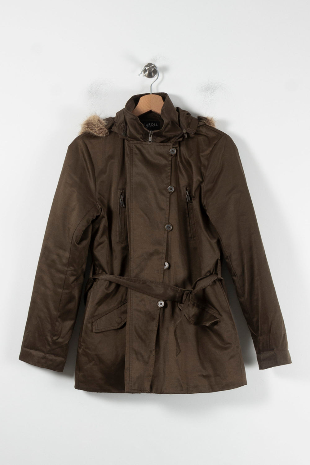 Parka Verte - Taille L/40 de la marque Caroll | PARAD86145 - Vendu par Paradigme - Image 2