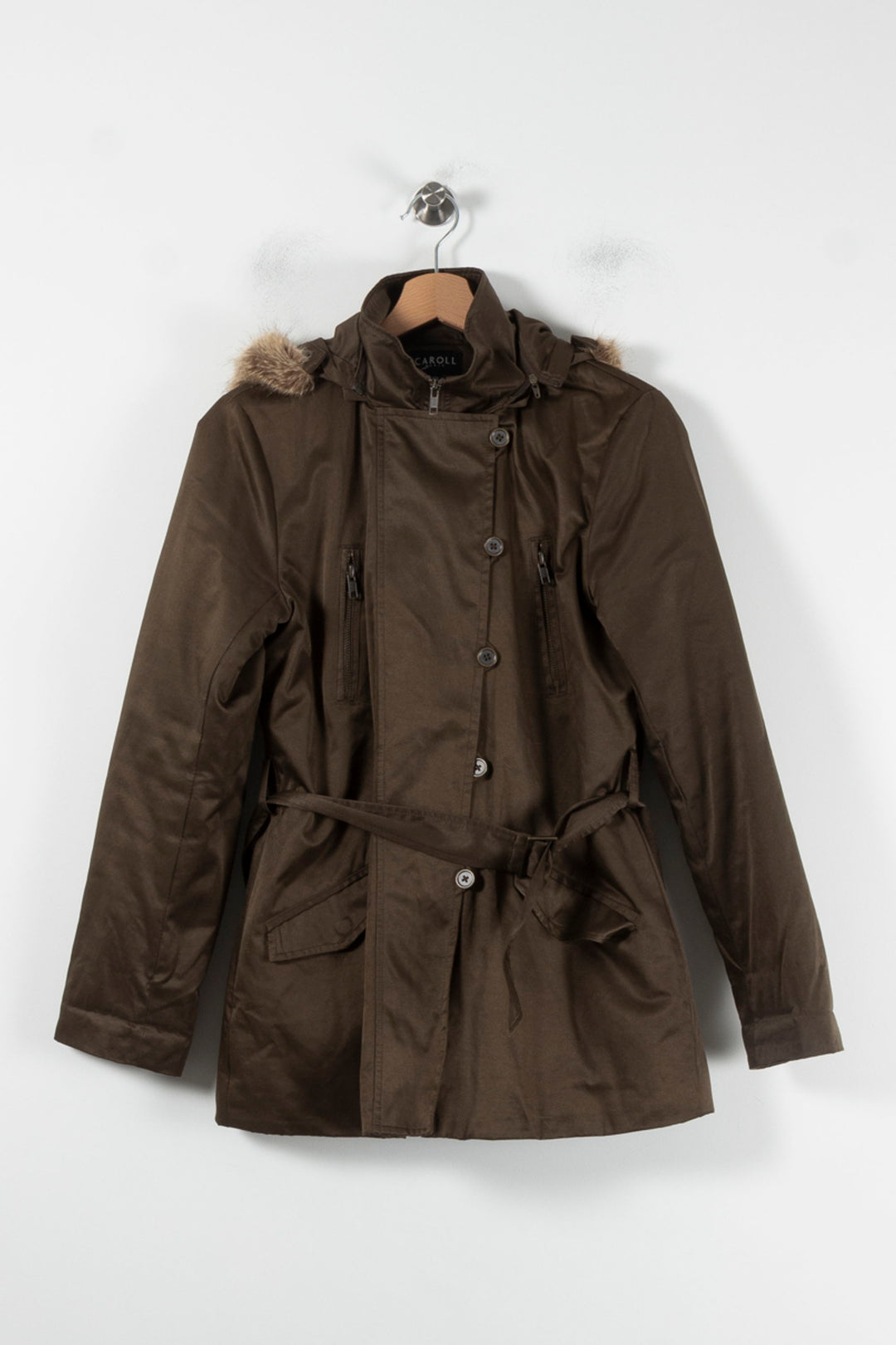 Parka Verte - Taille L/40 de la marque Caroll | PARAD86145 - Vendu par Paradigme - Image 2