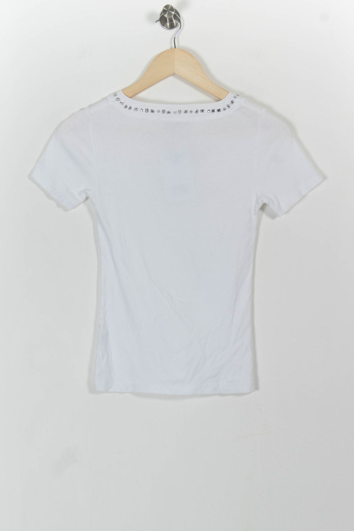 Tee-shirt Blanc - Taille S/36 de la marque Caroll | PARAD86149 - Vendu par Paradigme - Image 4