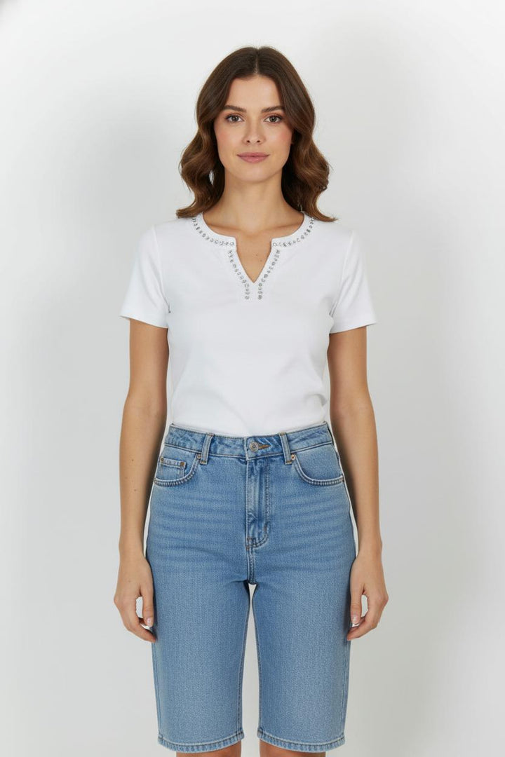 Tee-shirt Blanc - Taille S/36 de la marque Caroll | PARAD86149 - Vendu par Paradigme - Image 1