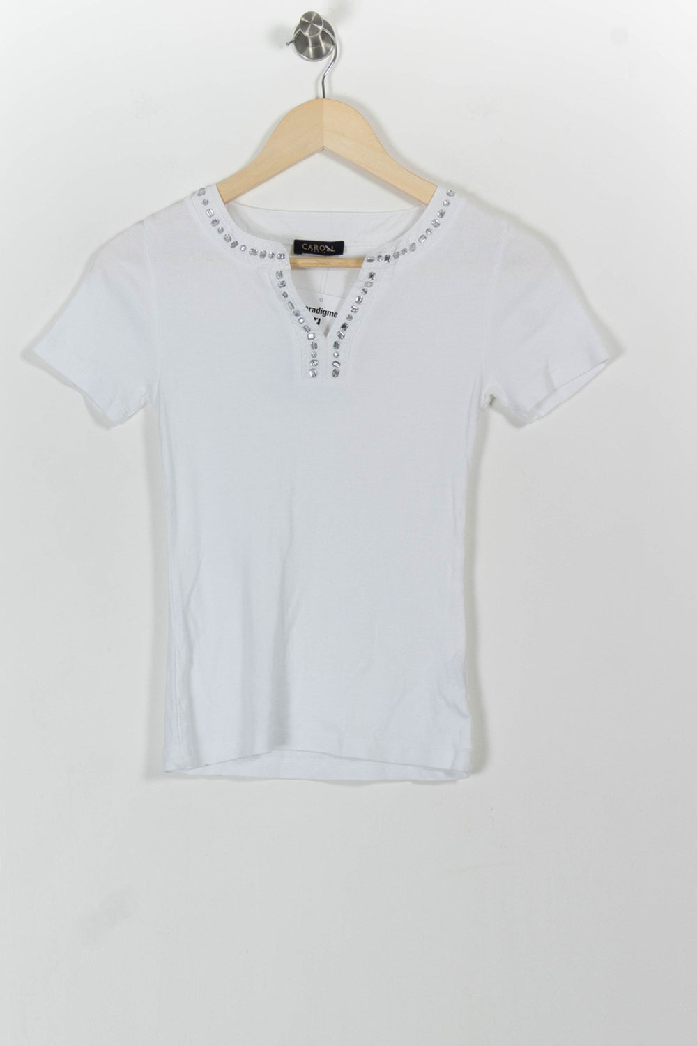 Tee-shirt Blanc - Taille S/36 de la marque Caroll | PARAD86149 - Vendu par Paradigme - Image 2