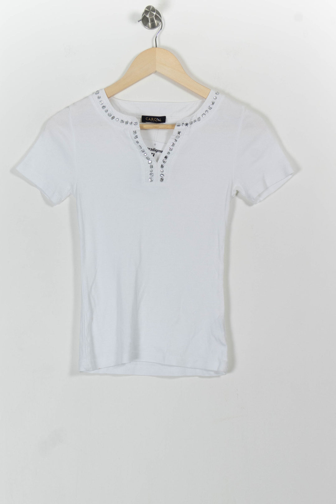 Tee-shirt Blanc - Taille S/36 de la marque Caroll | PARAD86149 - Vendu par Paradigme - Image 2