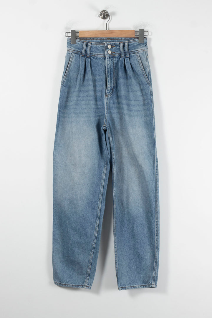 Jean Large Bleu - Taille S/36 de la marque Sandro | PARAD86165 - Vendu par Paradigme - Image 2