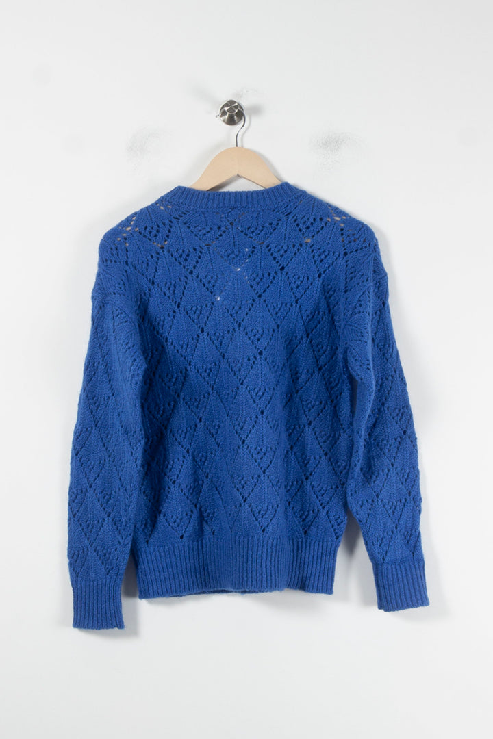 Pull Bleu - Taille M/38 de la marque Au Printemps Paris | PARAD86170 - Vendu par Paradigme - Image 4