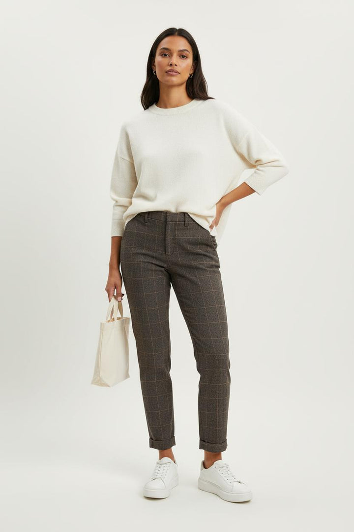 Pantalon Carreaux Marron - Taille S/36 de la marque Liu Jo | PARAD86171 - Vendu par Paradigme - Image 1