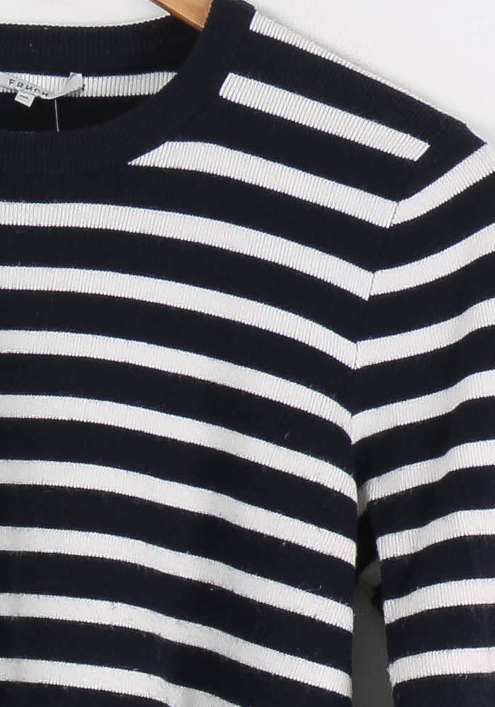 Pull Rayé Noir et Blanc - Taille M/38 de la marque FRNCH | PARAD86180 - Vendu par Paradigme - Image 3