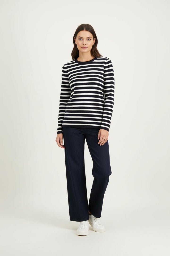 Pull Rayé Noir et Blanc - Taille M/38 de la marque FRNCH | PARAD86180 - Vendu par Paradigme - Image 1