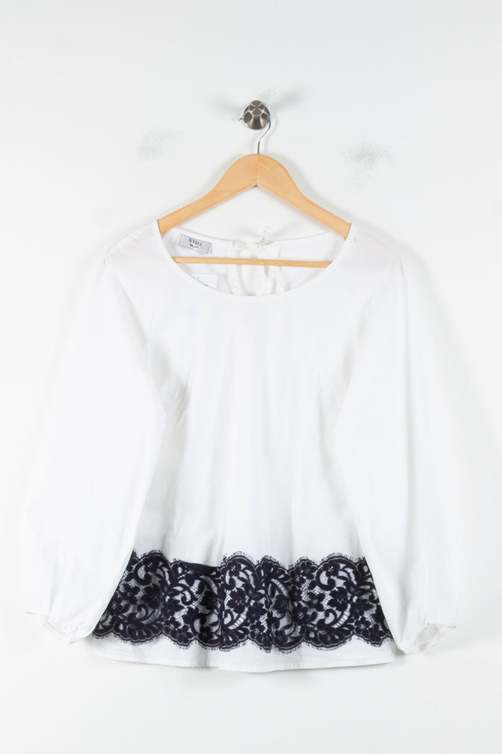 Blouse Blanche et Noire - Taille M/38 de la marque Weill | PARAD86189 - Vendu par Paradigme - Image 2