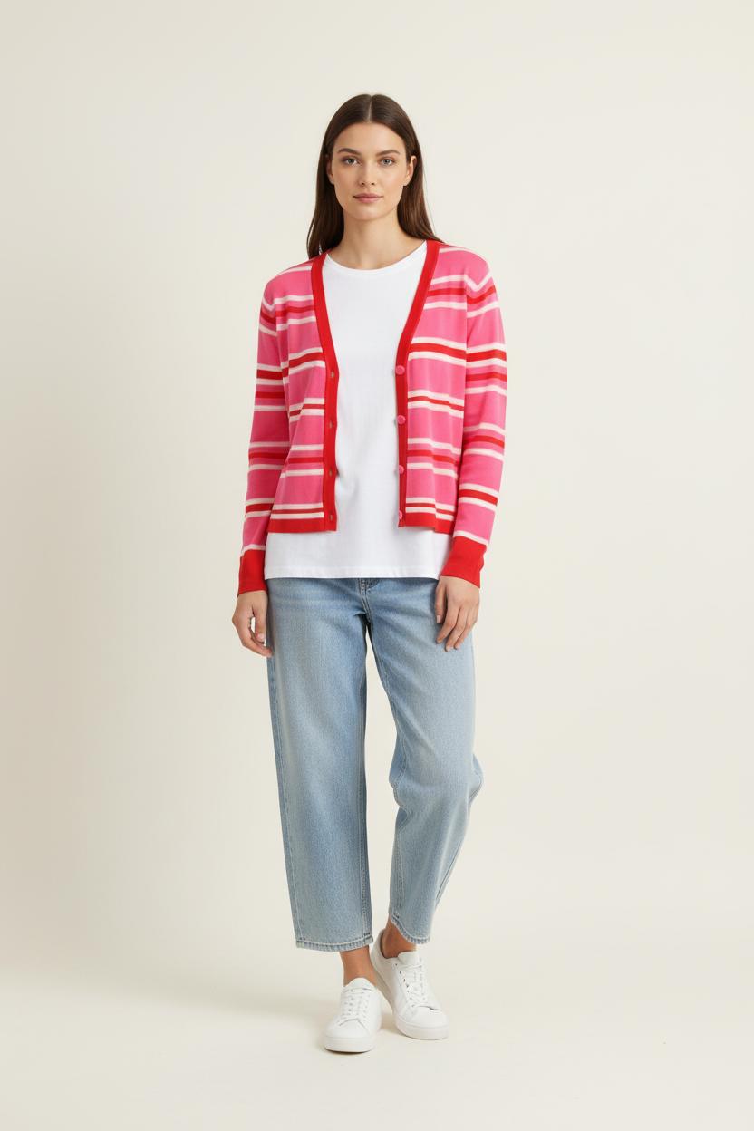 Cardigan Rose et Rouge - Taille T.U. de la marque Weill | PARAD86192 - Vendu par Paradigme - Image 1