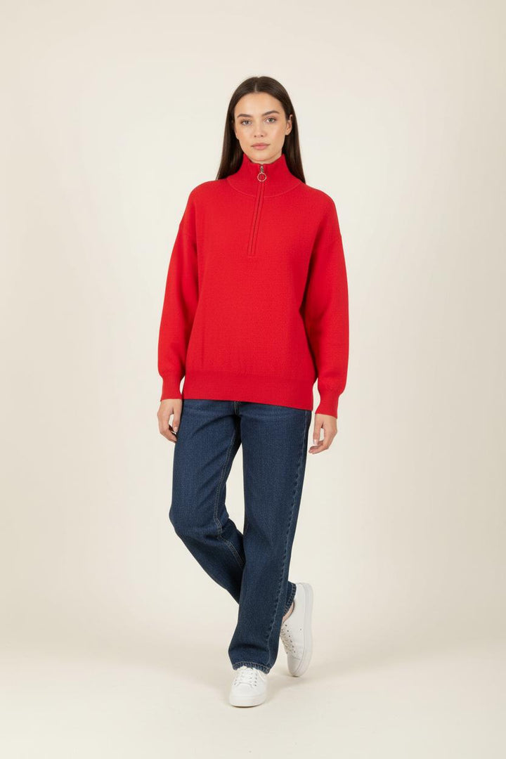 Pull Rouge - Taille S/36 de la marque Sandro | PARAD86214 - Vendu par Paradigme - Image 1