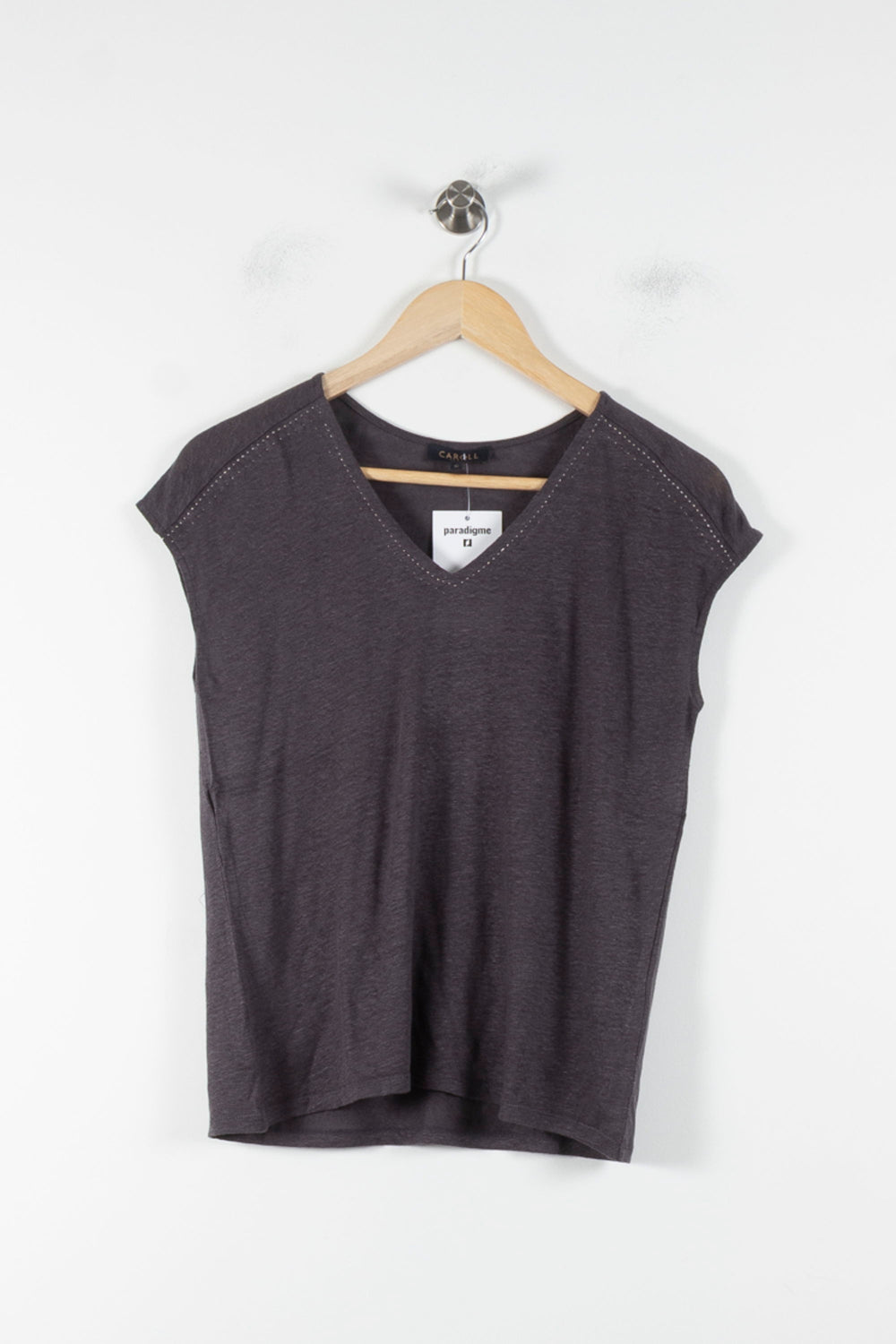 Tee-shirt Gris - Taille S/36 de la marque Caroll | PARAD86219 - Vendu par Paradigme - Image 2