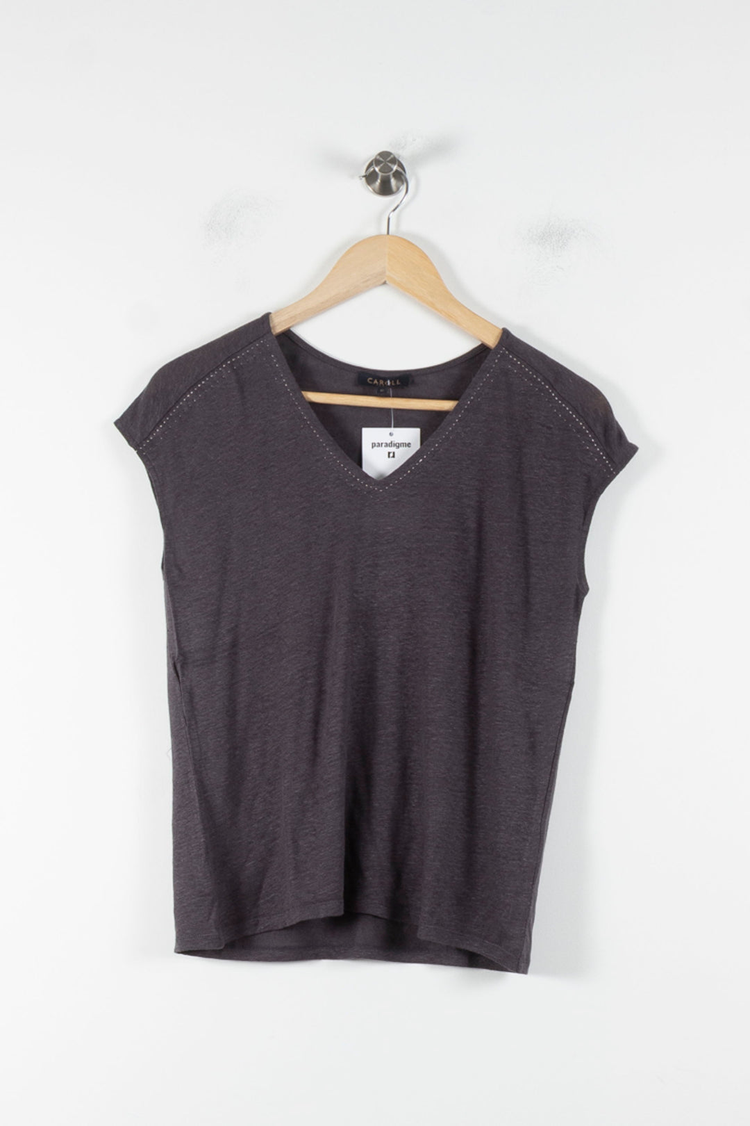 Tee-shirt Gris - Taille S/36 de la marque Caroll | PARAD86219 - Vendu par Paradigme - Image 2