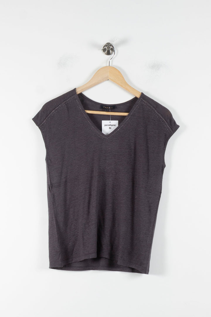 Tee-shirt Gris - Taille S/36 de la marque Caroll | PARAD86219 - Vendu par Paradigme - Image 2