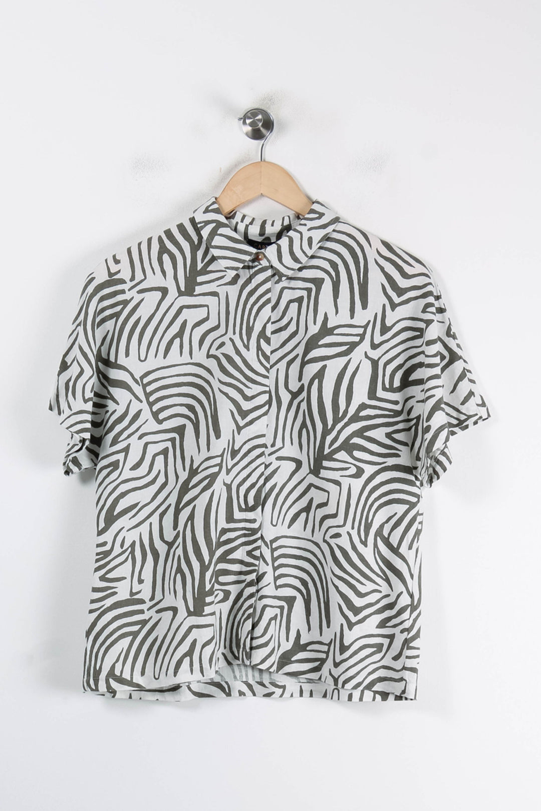 Chemise Blanche et Kaki - Taille S/36 de la marque Caroll | PARAD86220 - Vendu par Paradigme - Image 4