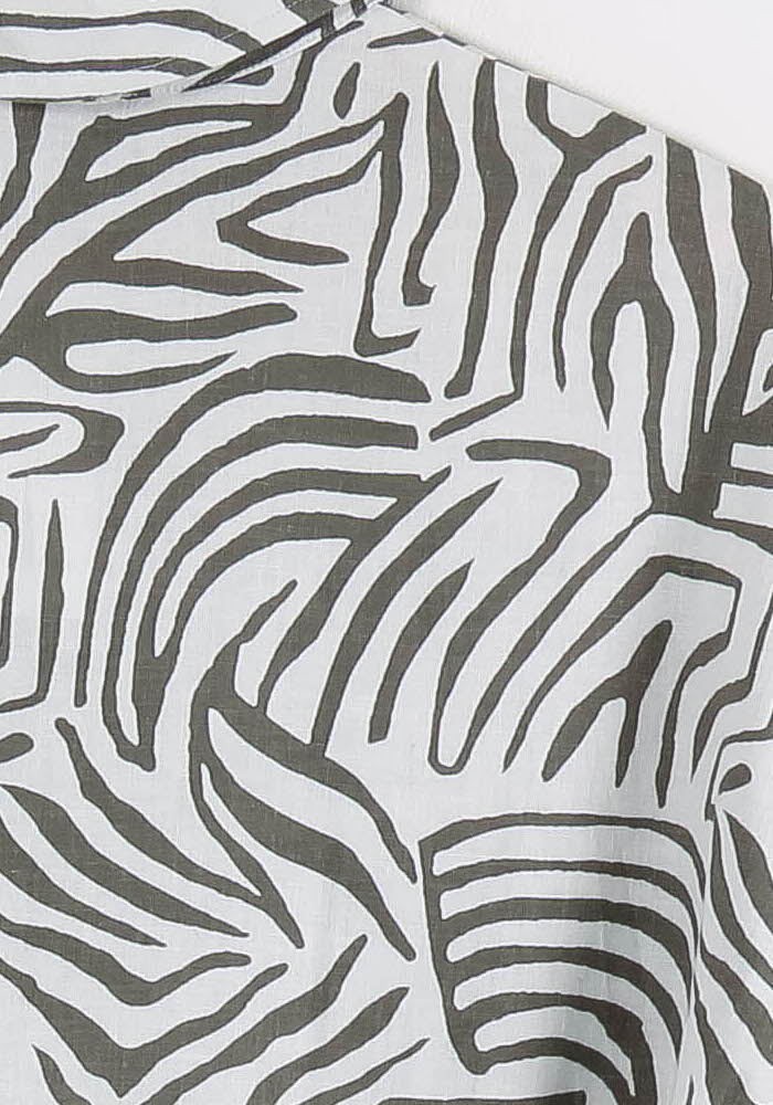 Chemise Blanche et Kaki - Taille S/36 de la marque Caroll | PARAD86220 - Vendu par Paradigme - Image 3