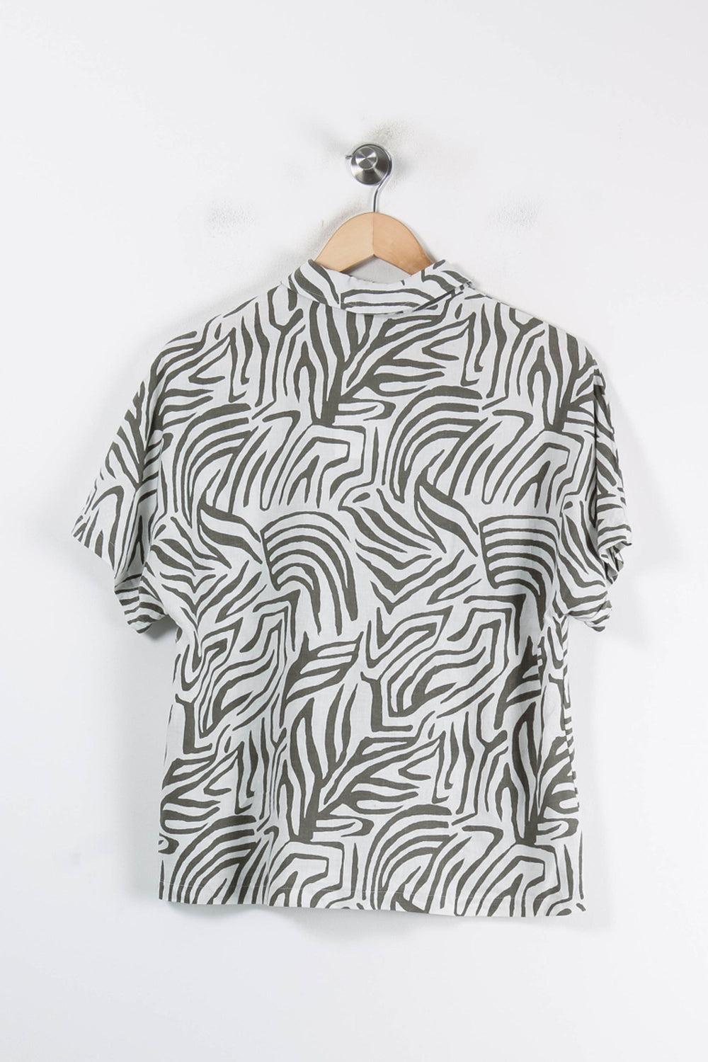 Chemise Blanche et Kaki - Taille S/36 de la marque Caroll | PARAD86220 - Vendu par Paradigme - Image 2