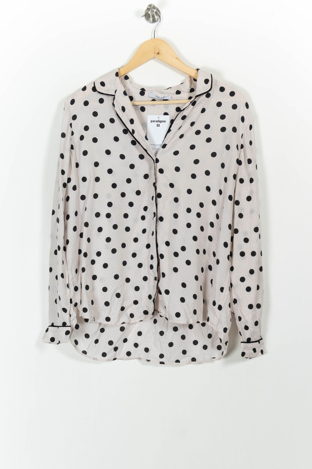 Chemise Blanche à Pois Noirs - Taille XXL/44 de la marque ZAPA | PARAD86245 - Vendu par Paradigme - Image 2