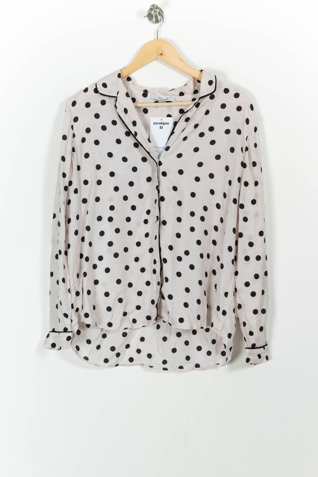 Chemise Blanche à Pois Noirs - Taille XXL/44 de la marque ZAPA | PARAD86245 - Vendu par Paradigme - Image 2