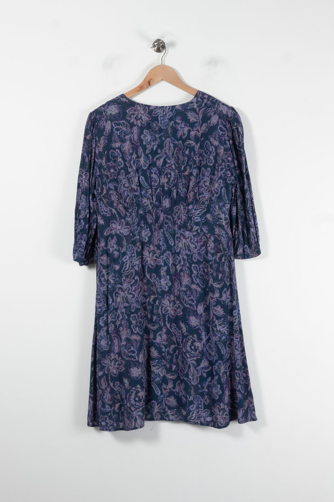 Robe Fleurie Bleue et Violette - Taille XL/42 de la marque Maison 123 | PARAD86247 - Vendu par Paradigme - Image 4