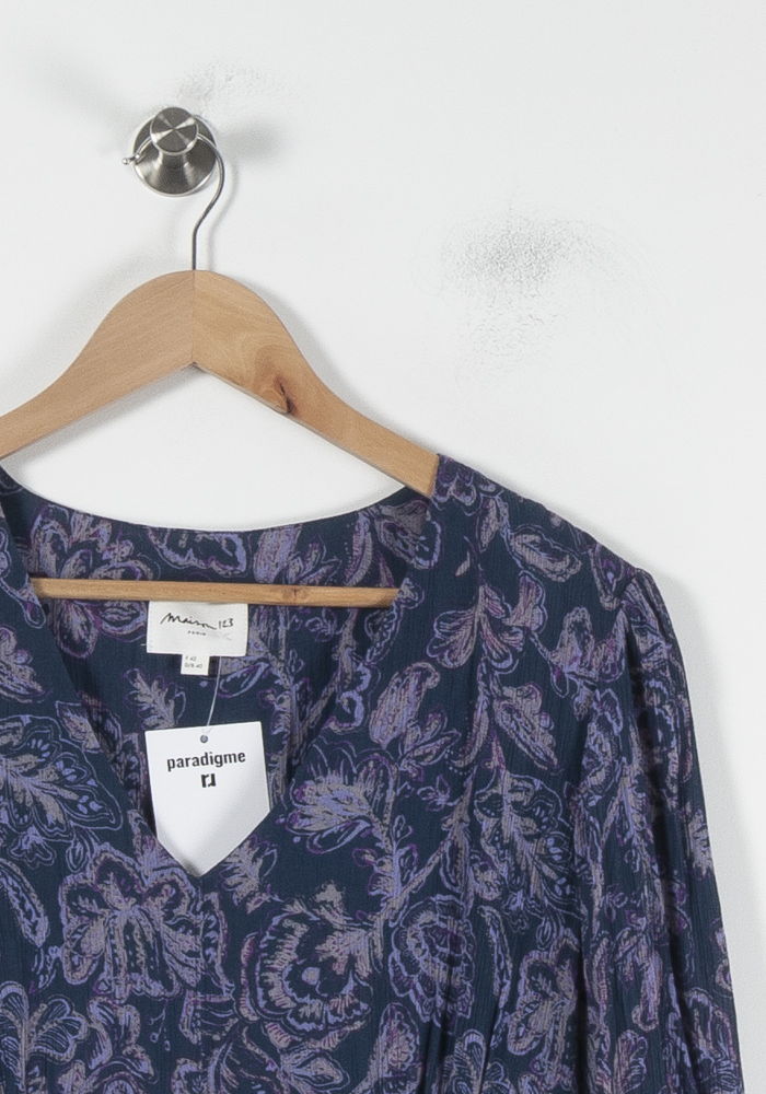 Robe Fleurie Bleue et Violette - Taille XL/42 de la marque Maison 123 | PARAD86247 - Vendu par Paradigme - Image 3