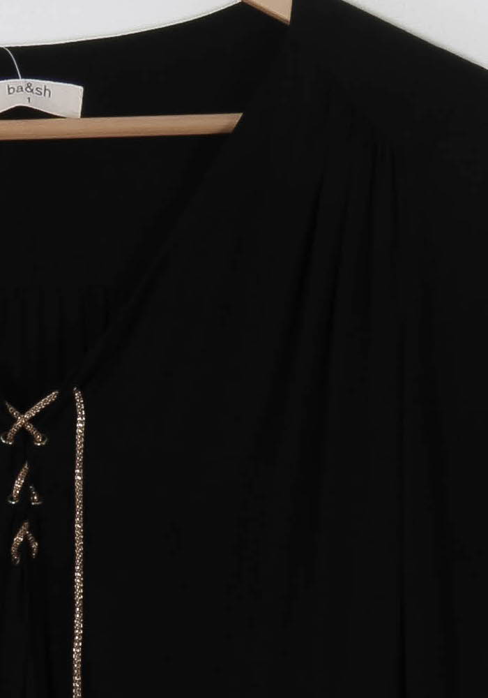 Blouse Noire - Taille S/36 de la marque ba&sh | PARAD86256 - Vendu par Paradigme - Image 3