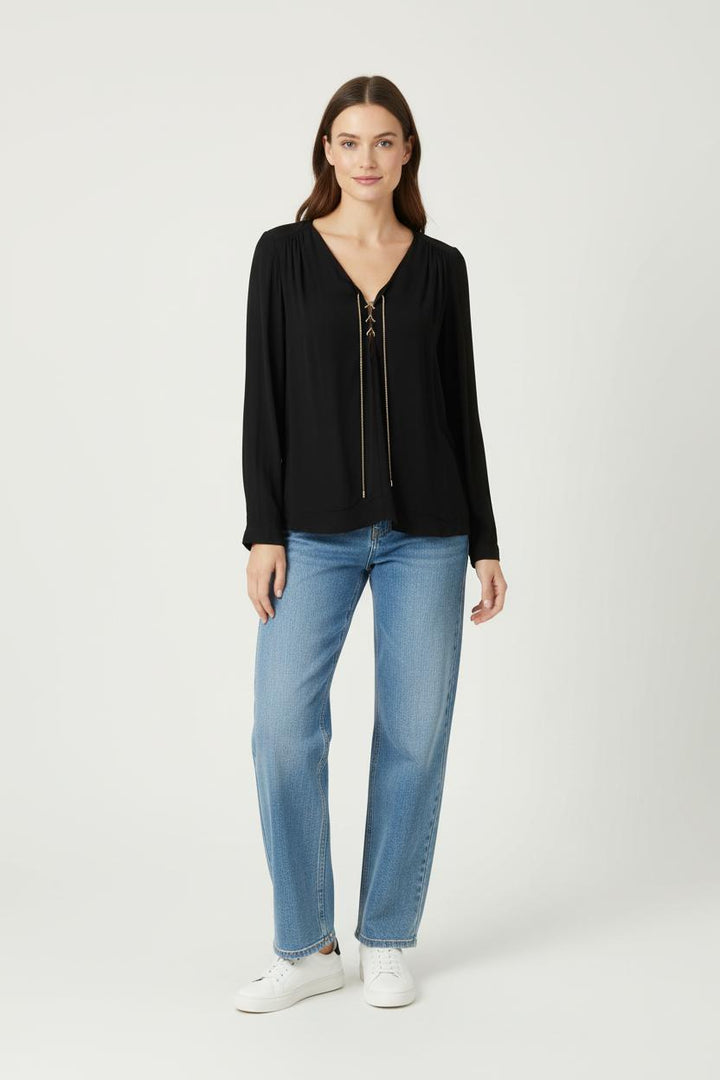 Blouse Noire - Taille S/36 de la marque ba&sh | PARAD86256 - Vendu par Paradigme - Image 1