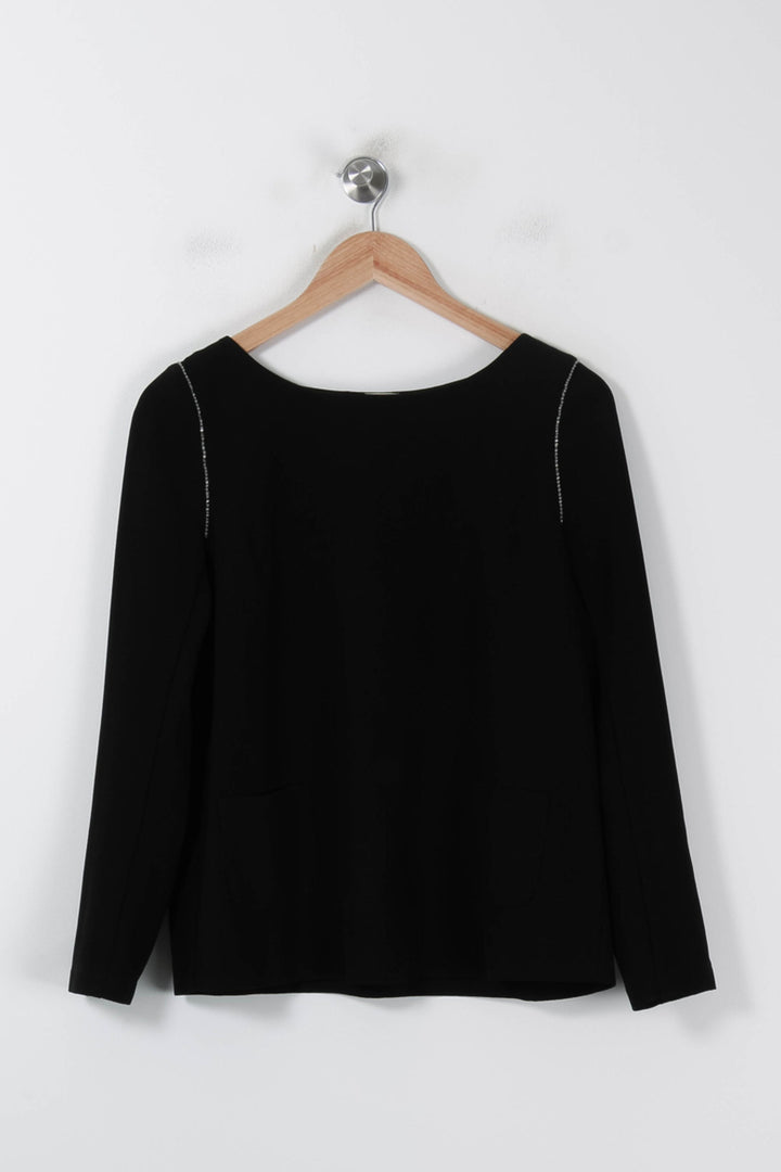 Blouse Noire - Taille M/38 de la marque ba&sh | PARAD86258 - Vendu par Paradigme - Image 2