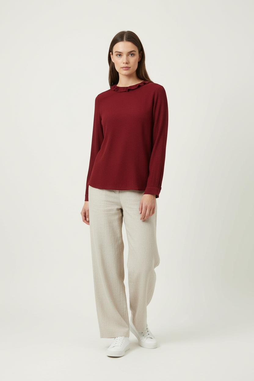 Blouse Bordeaux - Taille M/38 de la marque Sézane | PARAD86263 - Vendu par Paradigme - Image 1