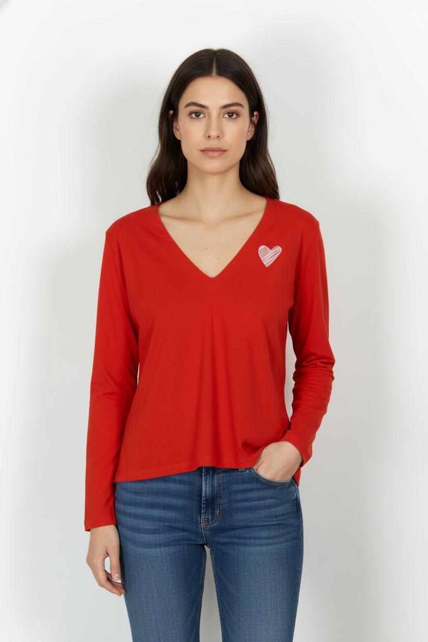 Pull Rouge - Taille XL/42 de la marque Agnès b. | PARAD86266 - Vendu par Paradigme - Image 1