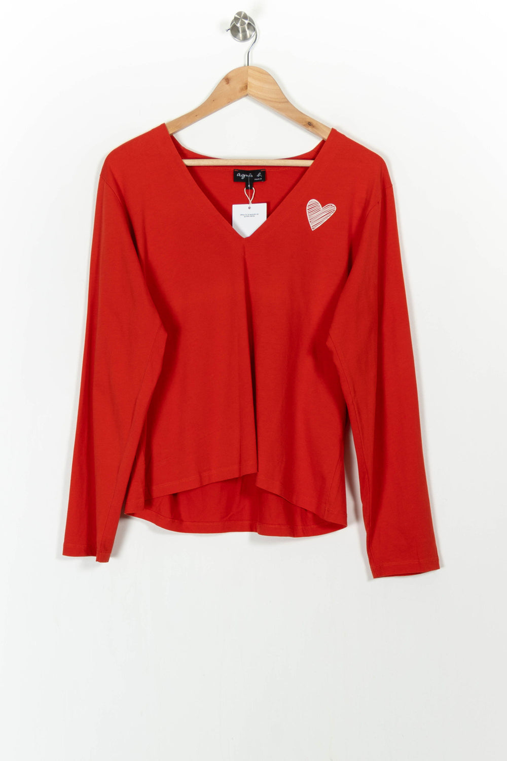 Pull Rouge - Taille XL/42 de la marque Agnès b. | PARAD86266 - Vendu par Paradigme - Image 2