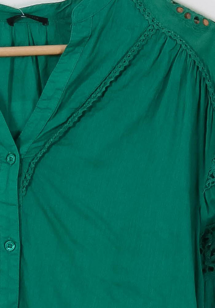 Blouse Verte - Taille XS/34 de la marque ba&sh | PARAD86277 - Vendu par Paradigme - Image 3