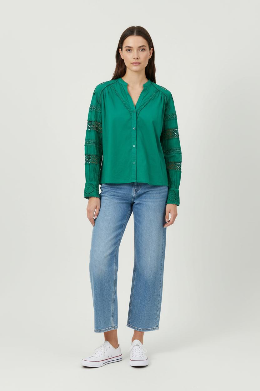 Blouse Verte - Taille XS/34 de la marque ba&sh | PARAD86277 - Vendu par Paradigme - Image 1