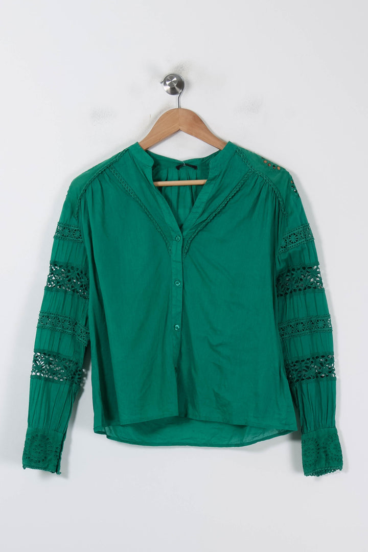 Blouse Verte - Taille XS/34 de la marque ba&sh | PARAD86277 - Vendu par Paradigme - Image 2