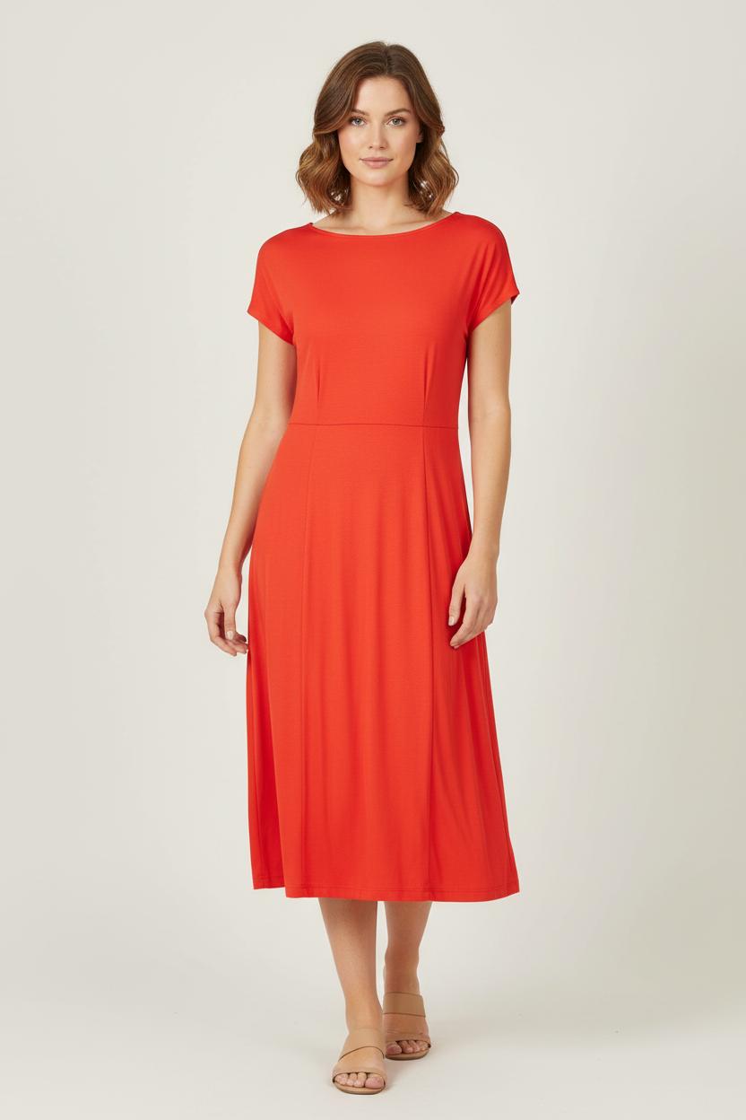 Robe Midi Rouge - Taille M/38 de la marque Tara Jarmon | PARAD86283 - Vendu par Paradigme - Image 1