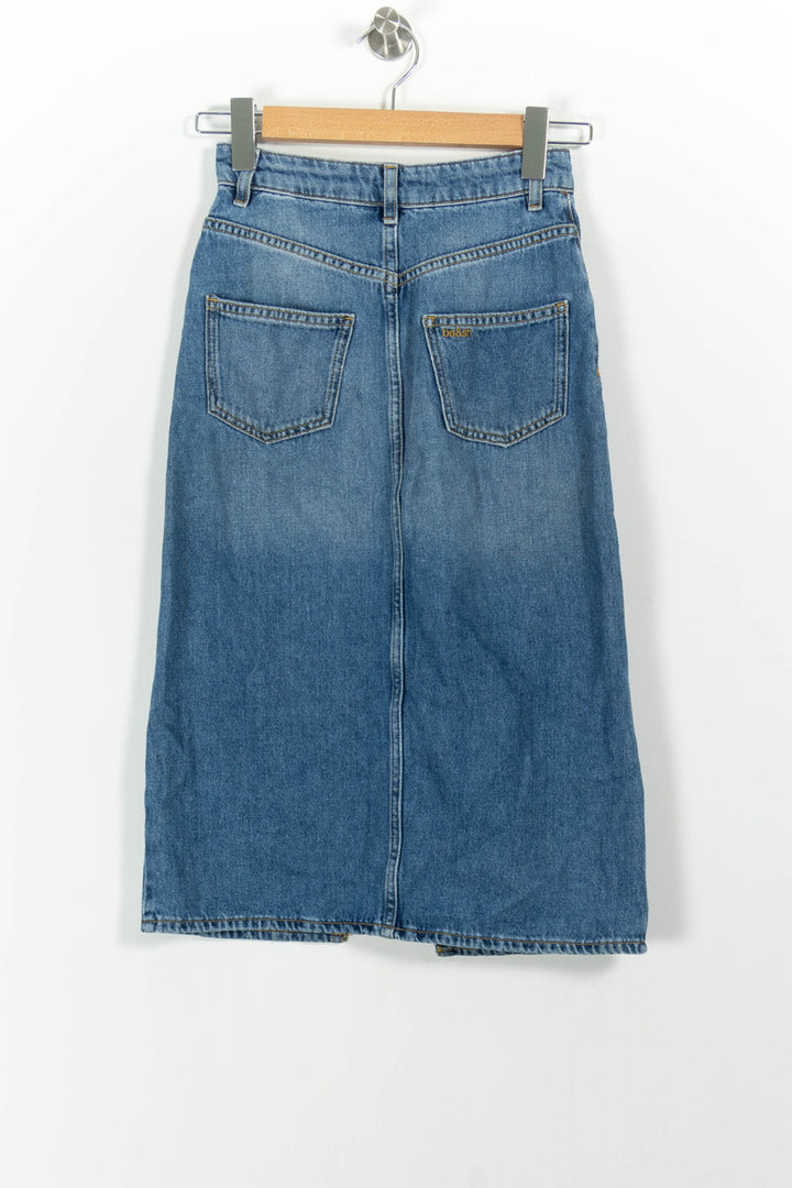 Jupe Midi Bleue - Taille XS/34 de la marque ba&sh | PARAD86289 - Vendu par Paradigme - Image 4