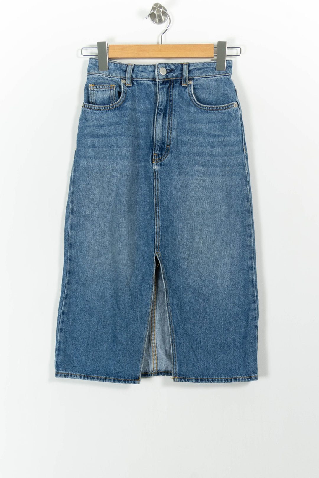 Jupe Midi Bleue - Taille XS/34 de la marque ba&sh | PARAD86289 - Vendu par Paradigme - Image 2