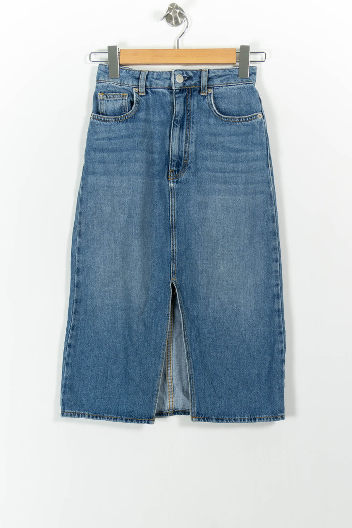 Jupe Midi Bleue - Taille XS/34 de la marque ba&sh | PARAD86289 - Vendu par Paradigme - Image 2