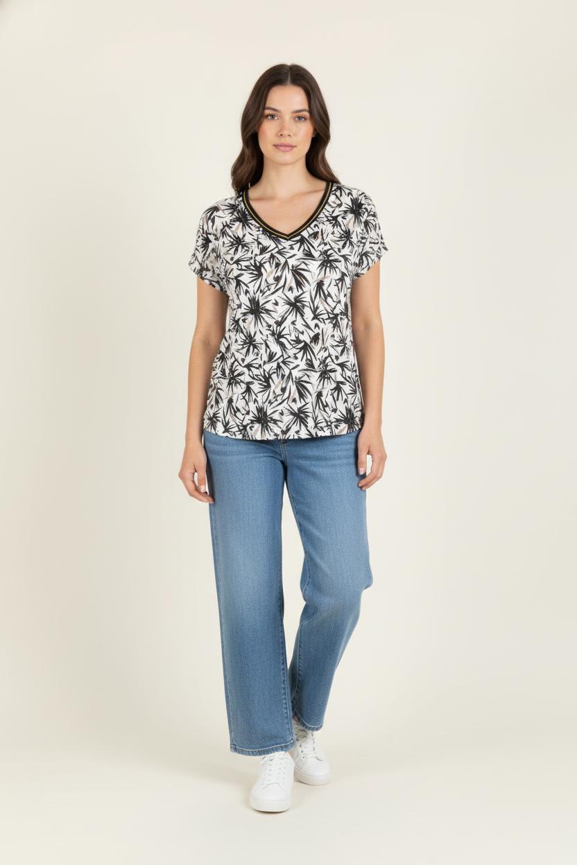 Tee-shirt Blanc et Noir - Taille XL/42 de la marque One Step | PARAD86298 - Vendu par Paradigme - Image 1