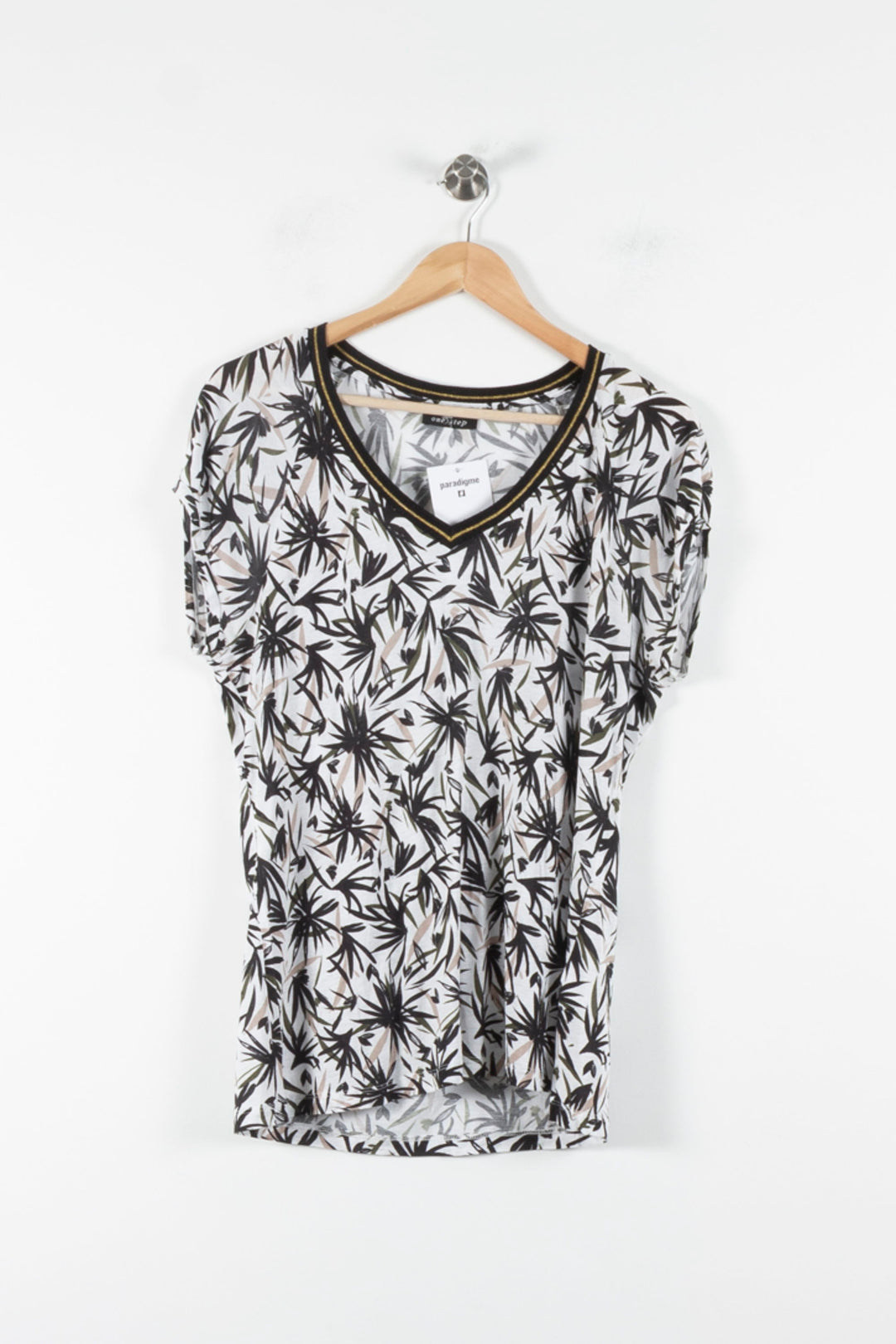 Tee-shirt Blanc et Noir - Taille XL/42 de la marque One Step | PARAD86298 - Vendu par Paradigme - Image 2