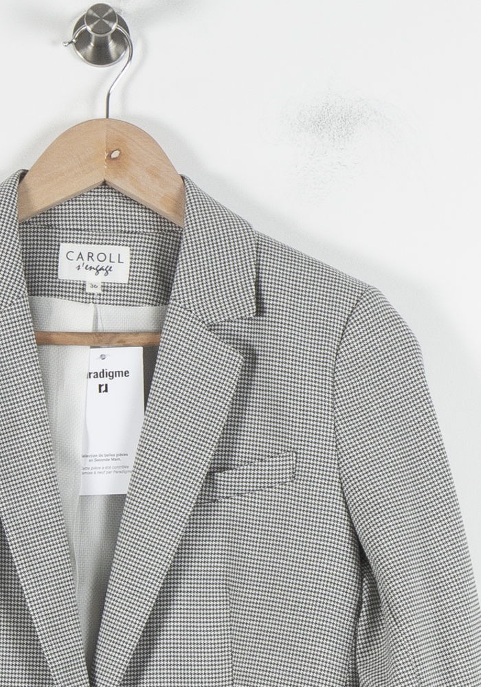 Blazer Gris - Taille S/36 de la marque Caroll | PARAD86304 - Vendu par Paradigme - Image 3