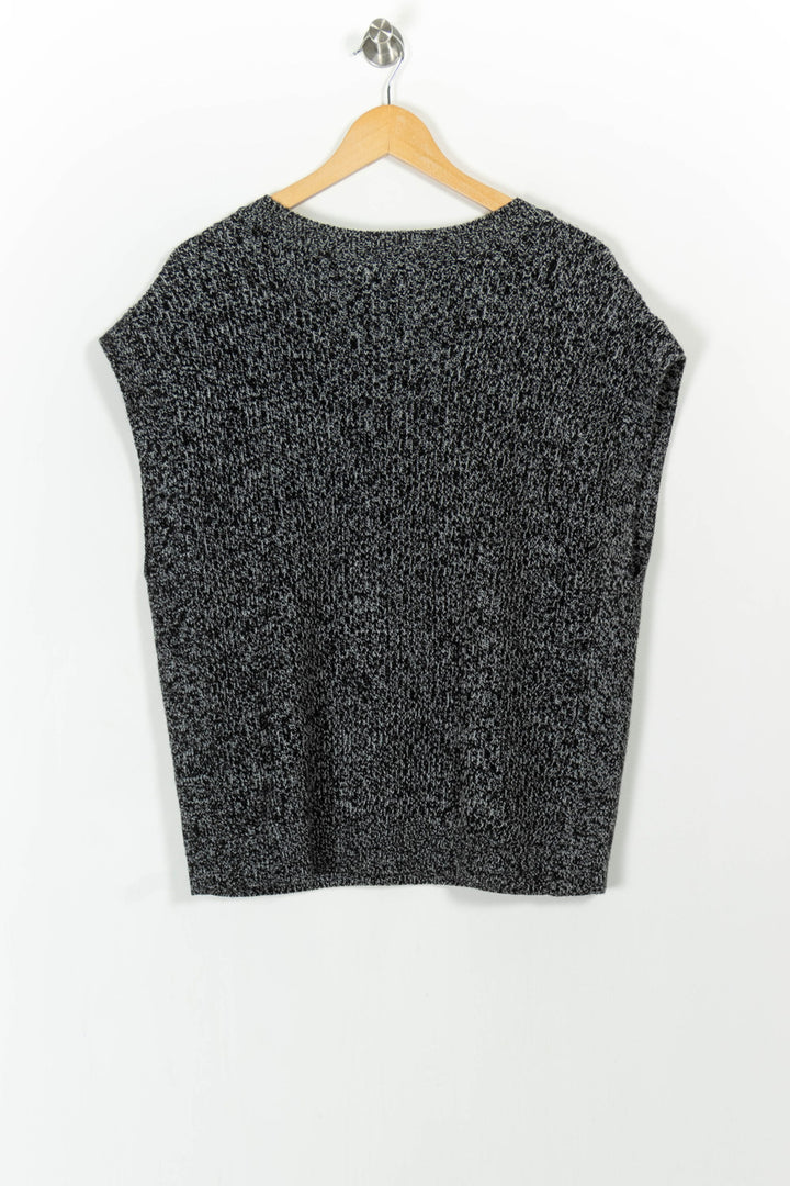 Pull Sans Manches Noir et Gris - Taille L/40 de la marque Caroll | PARAD86315 - Vendu par Paradigme - Image 4