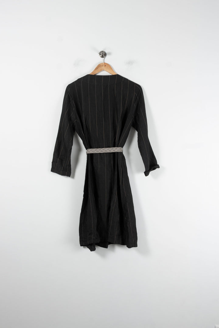 Robe Ceinturée Noire - Taille L/40 de la marque Diega | PARAD86317 - Vendu par Paradigme - Image 4