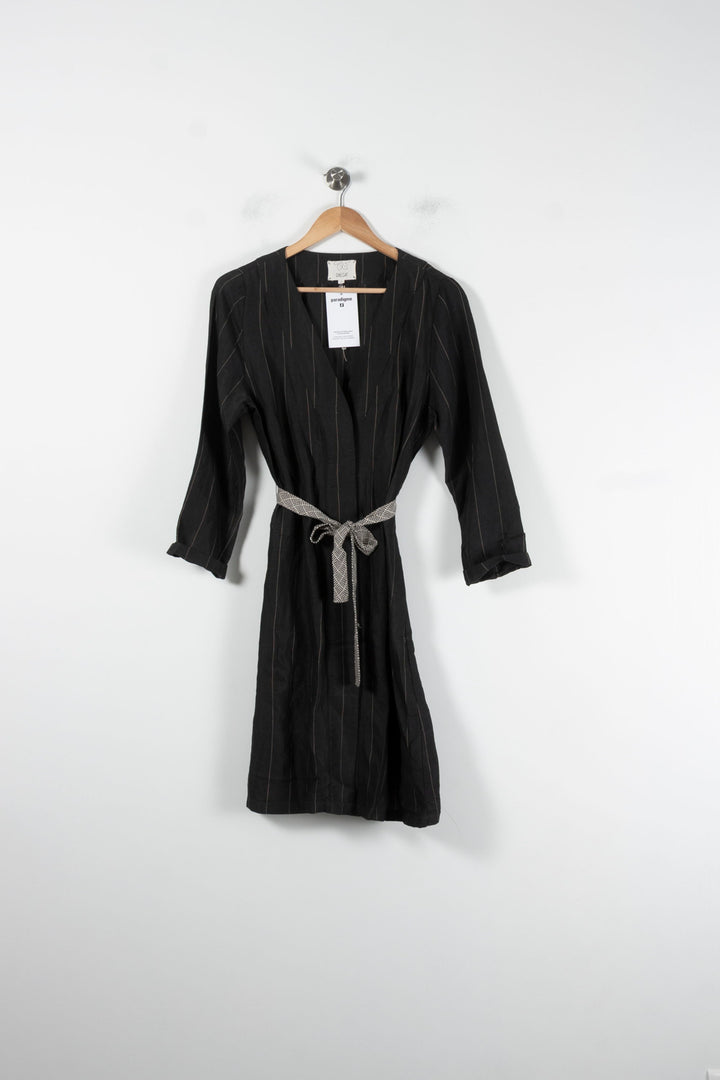 Robe Ceinturée Noire - Taille L/40 de la marque Diega | PARAD86317 - Vendu par Paradigme - Image 2