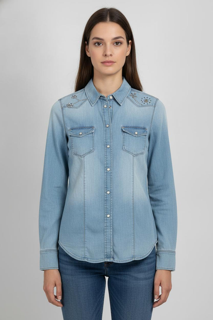 Chemise en Jean Bleue - Taille S/36 de la marque Liu Jo | PARAD86326 - Vendu par Paradigme - Image 1