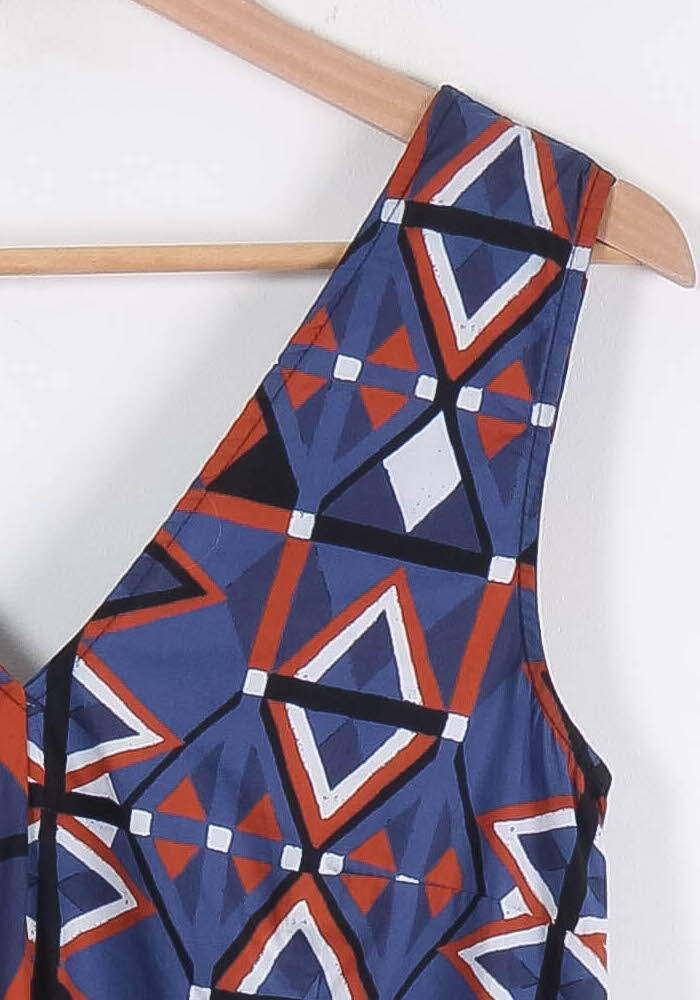 Robe Longue Bleu et Rouge - Taille XL/42 de la marque La Fée Maraboutée | PARAD86337 - Vendu par Paradigme - Image 3