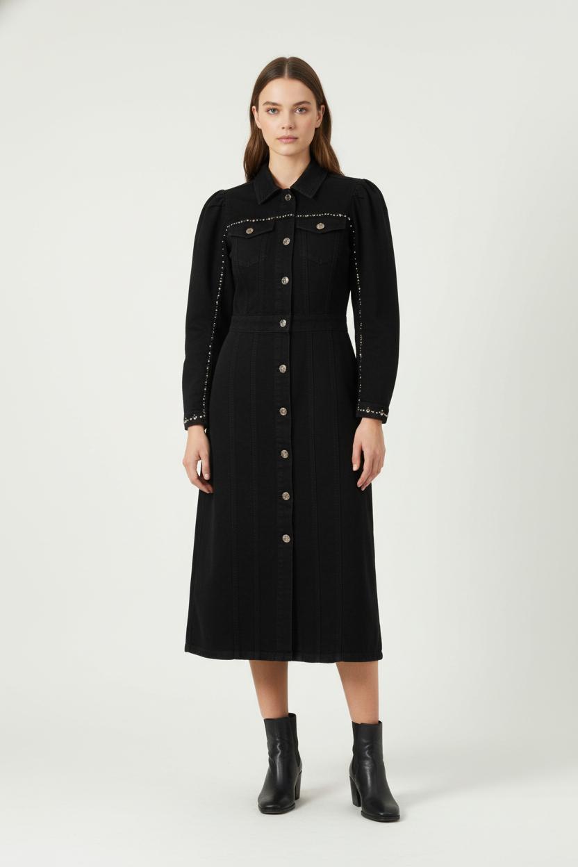 Robe Chemise Noire - Taille M/38 de la marque Liu Jo | PARAD86351 - Vendu par Paradigme - Image 1