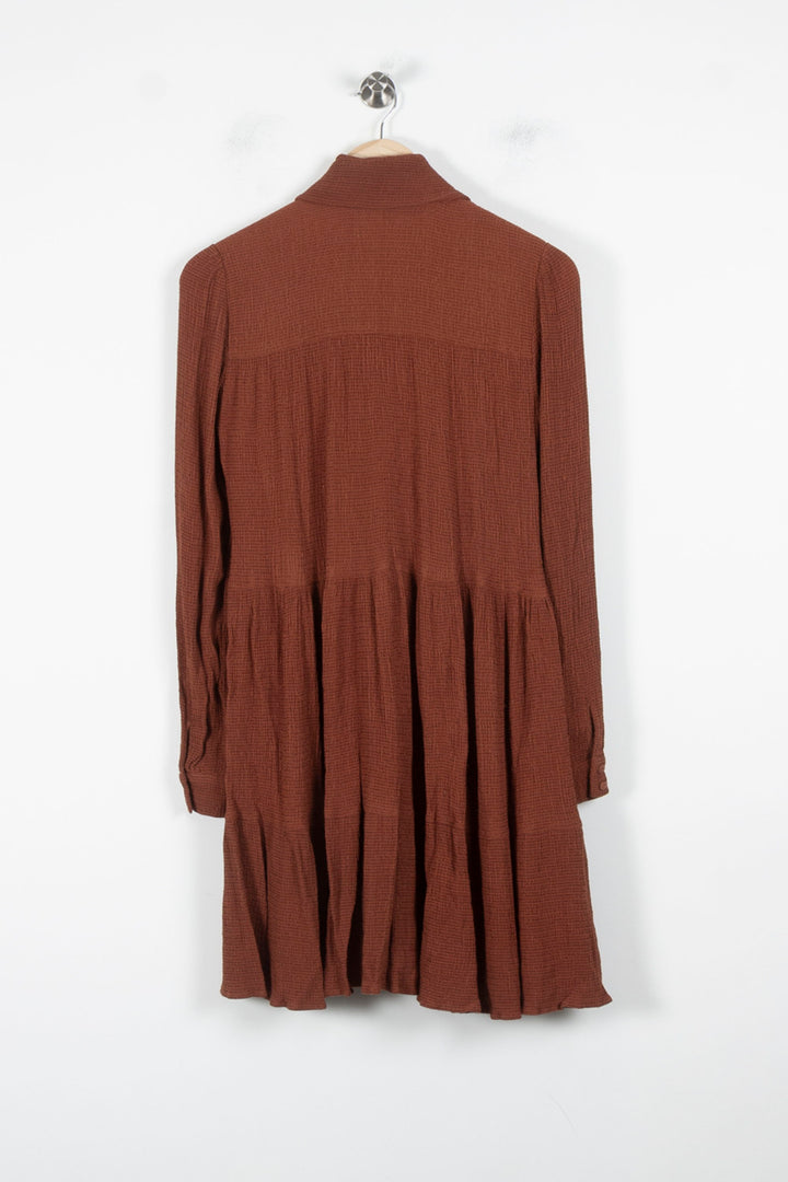 Robe Chemise Marron - Taille S/36 de la marque Sézane | PARAD86356 - Vendu par Paradigme - Image 4