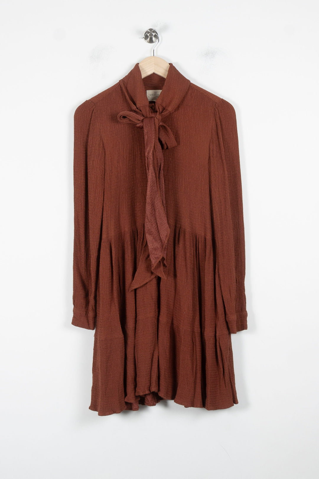 Robe Chemise Marron - Taille S/36 de la marque Sézane | PARAD86356 - Vendu par Paradigme - Image 2