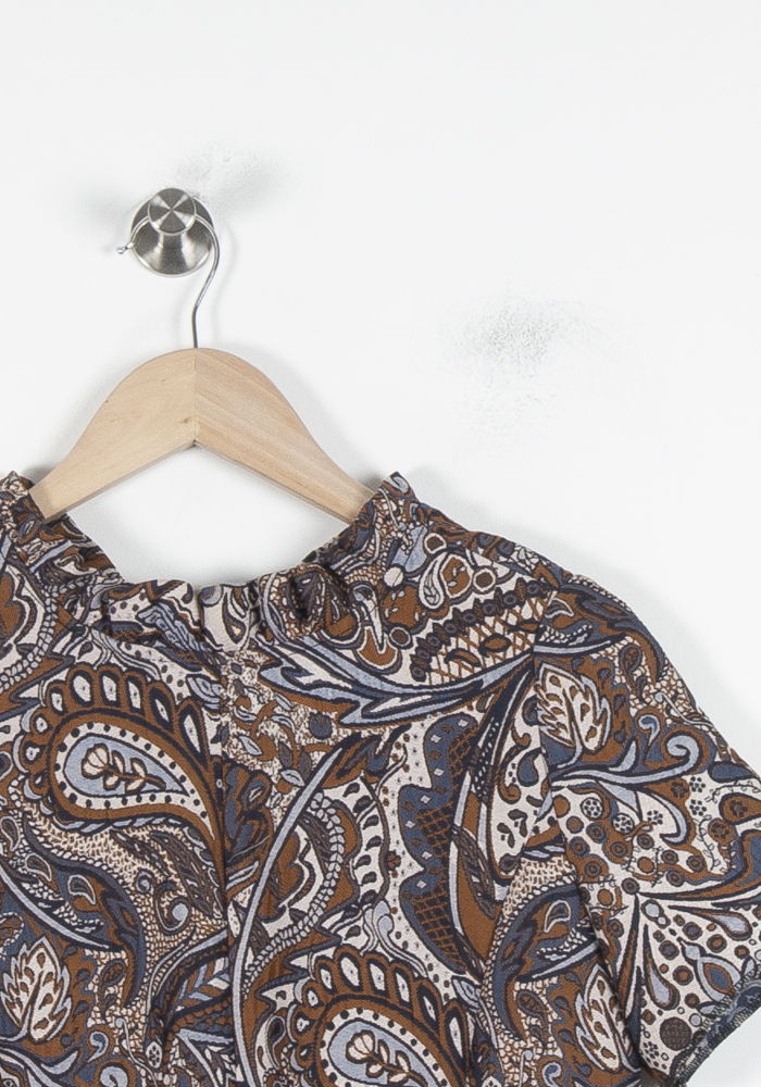 Robe Courte Marron et Bleu - Taille S/36 de la marque Maje | PARAD86362 - Vendu par Paradigme - Image 3